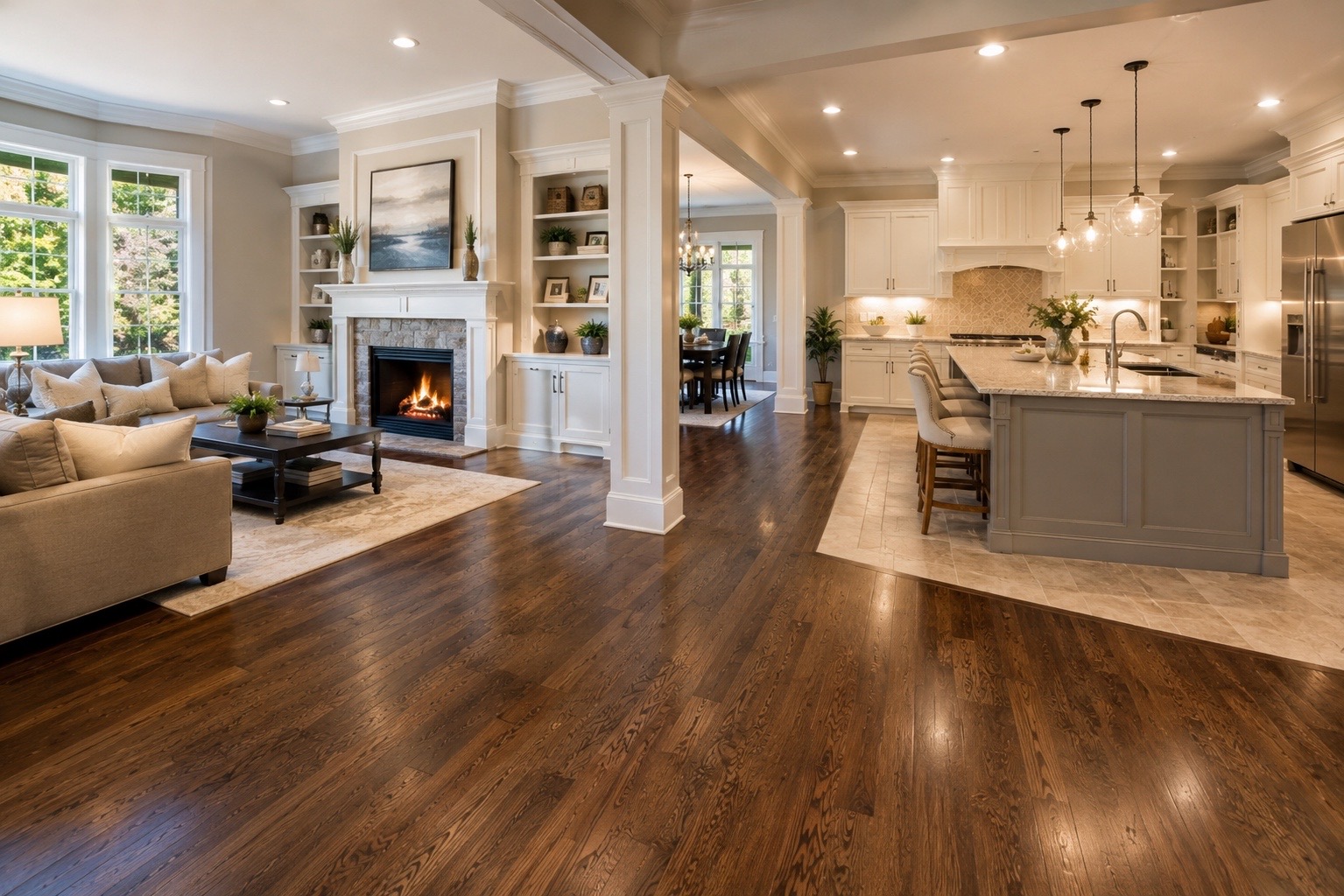 Luxury flooring and interior finishes